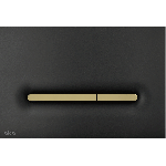 Mygtukas Linka M1878-7 dvigubas, juodas matinis/auksas matinis 