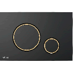 Mygtukas WC M778-5 juodas matinis/aukso spalvos detalės 