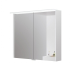 Veidrodinė spintelė Loft 80cm balta matinė, LED 