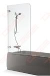 Vonios sienelė Brasta Glass MEDA 80x1500mm, skaidr st 