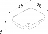 Praustuvas keraminis Movado 45 cm 