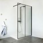 Sienelė dušo PHILLY LOFT SKY 800, juodu profiliu, skaidriu stiklu 
