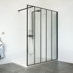 Sienelė dušo PHILLY LOFT SKY 1500, juodu profiliu, skaidriu stiklu 