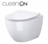 Komplektas WC pakabinams Zen clean-on su plonu soft-close dangčiu 