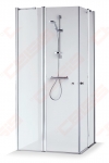 Dušo kabina Brasta Glass SIMA 980-990x980-990x2000 pilkas stiklas 