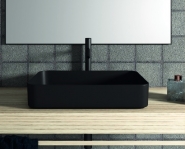 Praustuvas-dubuo Olympia Smash, matmenys 65x40x11,5 cm, juodas matinis 