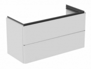 Spintelė Ideal Standard Adapto, matmenys 970x417x490mm, 2 stalčiai, spalva - balta blizgi, skirta praustuvui Strada II 