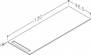 Stalviršis HPL 130cm su viena kabykla, baltas 