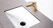 Stalviršis HPL 81cm su priklijuotu praustuvu iš apačios, pilkas mėnulis 