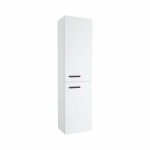 Spintelė ūkinė SB Chrome II 390 mm, kairės pusės, balta su juoda rankenėle 