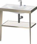 Praustuvas Duravit Xviu 80x48 su juoda konsolė 