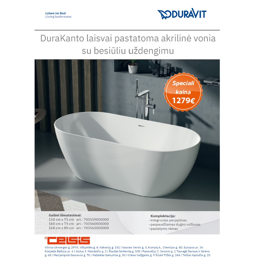 DURAVIT PASIŪLYMAS! 