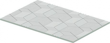 Lentyna stiklinė konsolei 570x380, juoda 