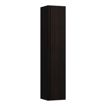 Spintelė Laufen Base, 350x335x1650mm, aukšta, 1 durelės, lankstai dešinėje, juodo aliuminio rankenėlė, spalva -tamsiai ruda guoba 
