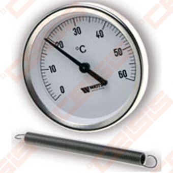 Bimetalinis termometras WATTS F+R810 TCM; Ø63; Dn1" - 2"; tMaks.120°C