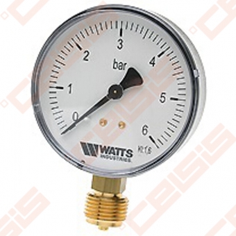 Manometras WATTS F+R200; Dn80x1/2"; PN 10bar; Vertikalus