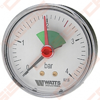 Manometras WATTS F+R101; Dn63x1/4"; PN 4bar; Horizontalus; (Su ribine rodykle)