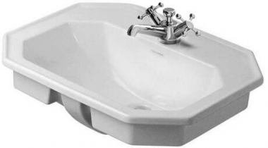 Praustuvas Duravit 1930, 580x470 su 1skylė maišytuvui 