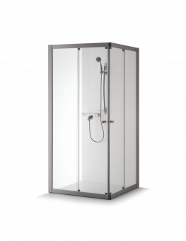 Dušo kabina Brasta Glass RASA 985-1000x985-1000x2000 rudas stiklas