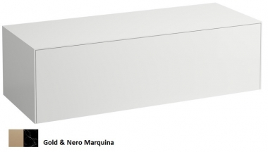 Stalčiaus modulis Laufen Sonar, 1175x455x340,1 stalčius, be išpjovų, spalva Gold & Nero Marquina 