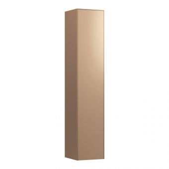 Aukšta spintelė Laufen SONAR, matmenys: 320x320x1595mm, 1 durelės, lankstai dešinėje, 1 medinė lentynėlė ir 4 stiklinės lentynėlės, spalva - Copper 