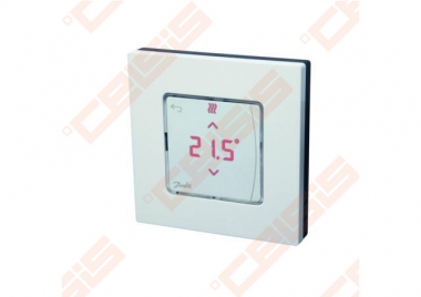 Danfoss Icon patalpos termostatas, 230V, su ekranu, ant sienos 80x80 