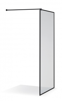 Dušo sienelė Brasta Glass DIJA 895-901x2000 pilkas stiklas, Nero frame 