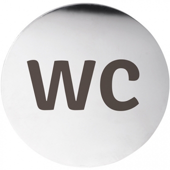 Ženklas "WC"  Bemeta Home, blizgus nerūdijantis plienas 