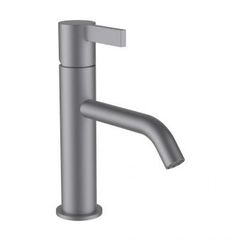 Maišytuvas praustuvui Kartell by Laufen,  snapo ilgis 135 mm, su dugno vožtuvu, apdaila: PVD šlifuotas nerūdijantis plienas 