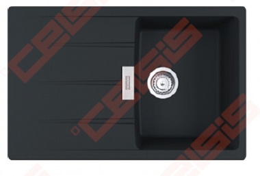 Fragranite plautuvė Franke Centro CNG611-78, su ekscentriniu ventiliu, spalva juoda matinė 