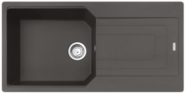 Fragranito plautuvė Franke URBAN UBG611-100 su ekscentriniu ventiliu, pasukama rankenėle, spalva - slate grey 