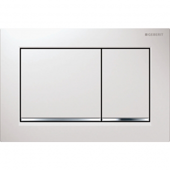 Vandens nuleidimo mygtukas Geberit Omega20 Square, baltas/chromas 