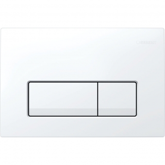 Vandens nuleidimo mygtukas Geberit Delta50 Square, baltas/baltas 
