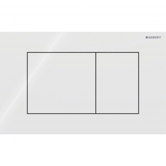 Vandens nuleidimo mygtukas Geberit Sigma40 Square, baltas stiklas 