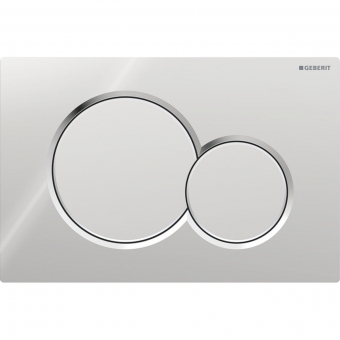 Vandens nuleidimo mygtukas Geberit Sigma01 Round, chromas/matinis chromas 