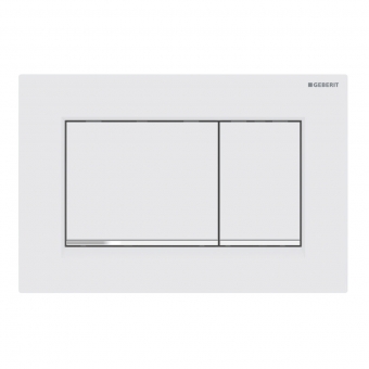 Vandens nuleidimo mygtukas Geberit Sigma20 Square baltas matinis/chromas 