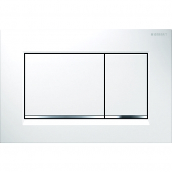 Vandens nuleidimo mygtukas Geberit Sigma20 Square baltas/chromas 