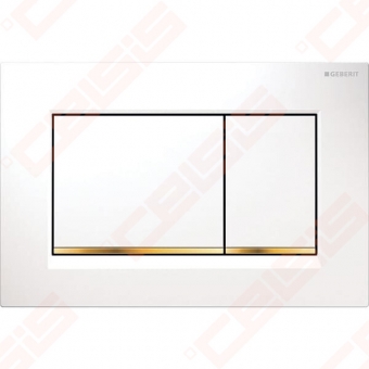 Vandens nuleidimo mygtukas Geberit Sigma20 Square baltas/auksinis/baltas 