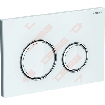 Vandens nuleidimo mygtukas Geberit Sigma50 Round, baltas stiklas 