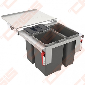 Šiukšliadėžė FRANKE Sorter Garbo 50, kibirėliai: 1 x 8 L, 2 x 12 L 