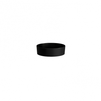 Praustuvas-dubuo Kartell by Laufen 42x42, apvalus, spalva - juoda matinė, su keraminiu dugno vožtuvu 898188 