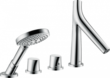 Termostatinis Vonios maišytuvas Hansgrohe iš vonios krašto 4 dalių AxOrganic 