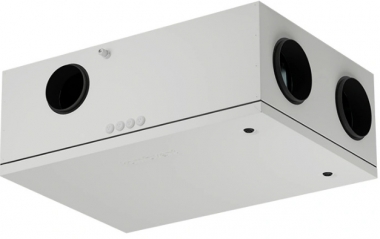 Vėdinimo įrenginys su entalpiniu-sorbciniu šilumogrąžiu vertikalaus pajungimoDOMEKT-R-250-F-R1-F7/M5-C8-L/AZ dešininis BE PULTO 