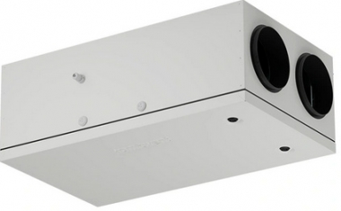Vėdinimo įrenginys su rotaciniu šilumogrąžiu palubinio pajungimo DOMEKT-R-150-F-F7/M5-C8 dešininis BE PULTO 
