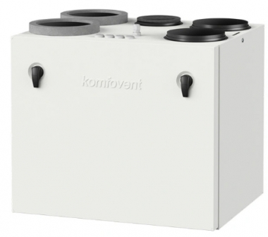 Vėdinimo įrenginys su rotaciniu šilumogrąžiu vertikalaus pajungimo DOMEKT-R-350-V-F7/M5-C8 kairinis BE PULTO 