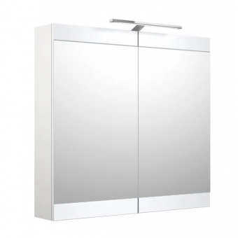 Spintelė veidrodinė Serena Retro 80cm LED balta blizgi 