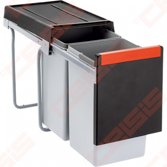 Šiukšliadėžė FRANKE Cube 30, 2x15l, atidaroma durelėmis ranka 