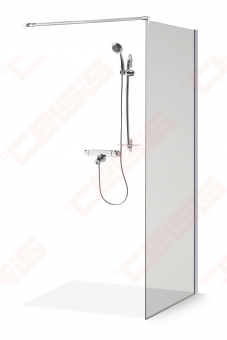 Dušo sienelė Brasta Glass EMA 1395-1408x2000 pilkas stiklas 