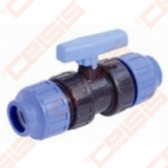Plastikinis rutulinis ventilis PE vamzdžiui Dn20