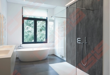 Kompozicinė plokštė VIPANEL Concrete black, 1000x2100 mm. 